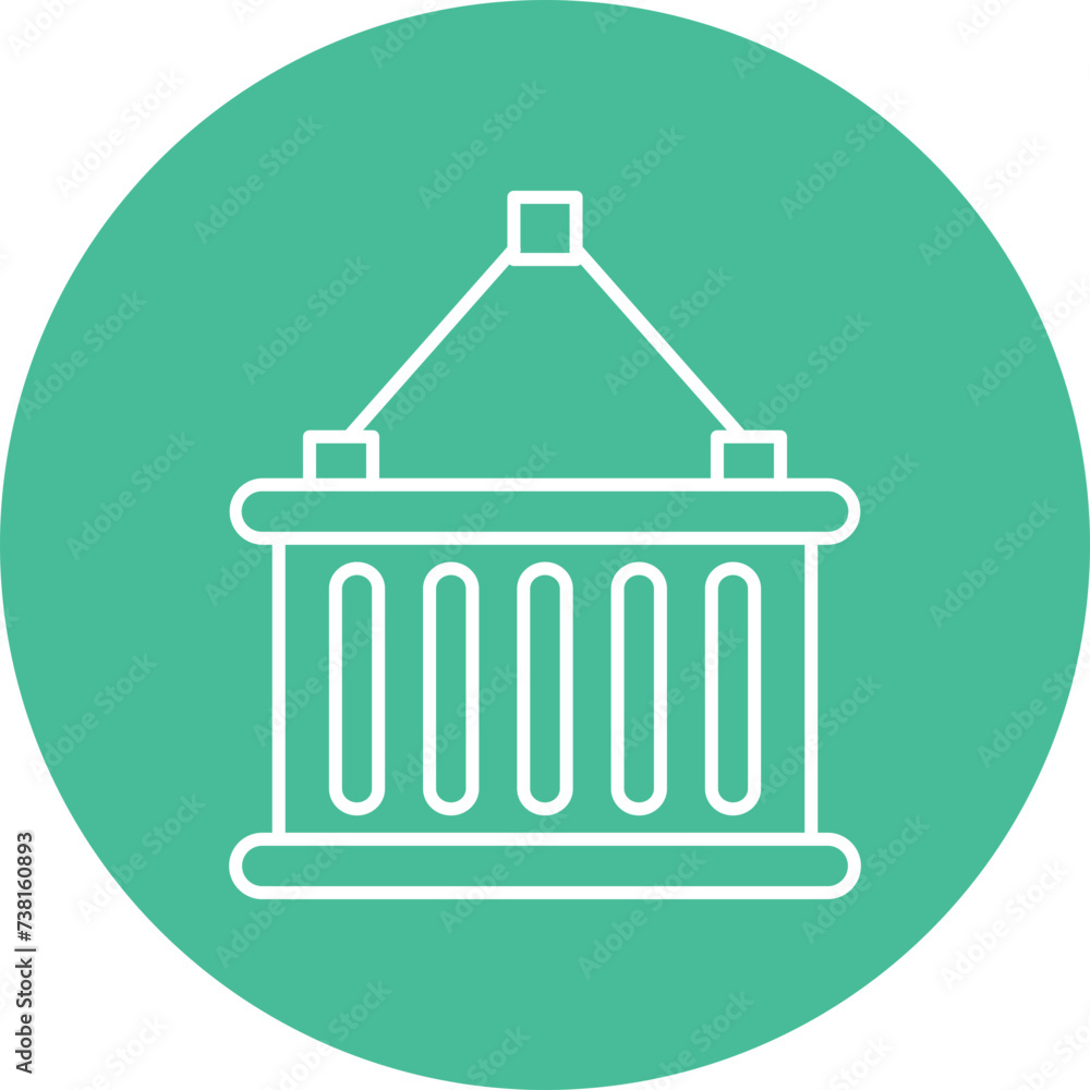 Shipping Container Line Filled Icon Shipping Container Line Filled Icon