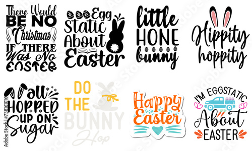 Elegant Easter Sunday Invitation Set Vector Illustration for Advertising, Decal, Presentation