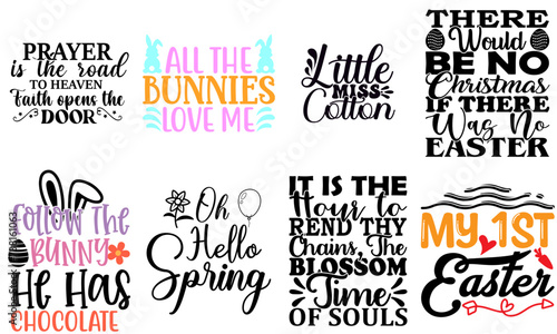 Decorative Easter Sunday Labels And Badges Bundle Vector Illustration for Mug Design, Icon, Gift Card