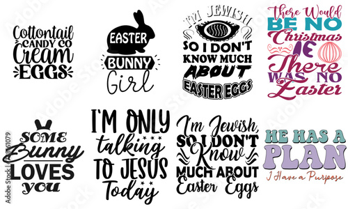 Decorative Easter Sunday Labels And Badges Set Vector Illustration for Stationery, Announcement, Social Media Post