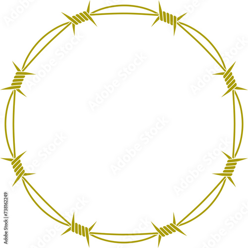 Barbed Wire Circle Frame