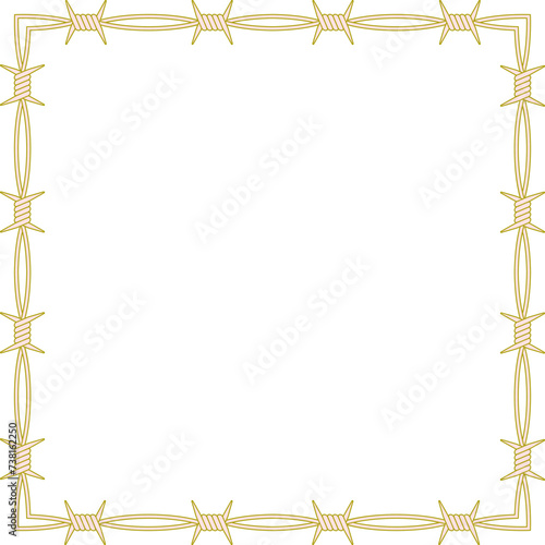 Barbed Wire Square Frame