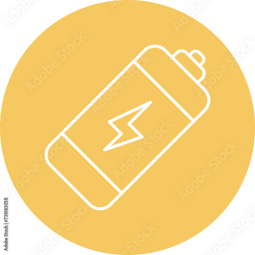 Battery Line Filled Icon