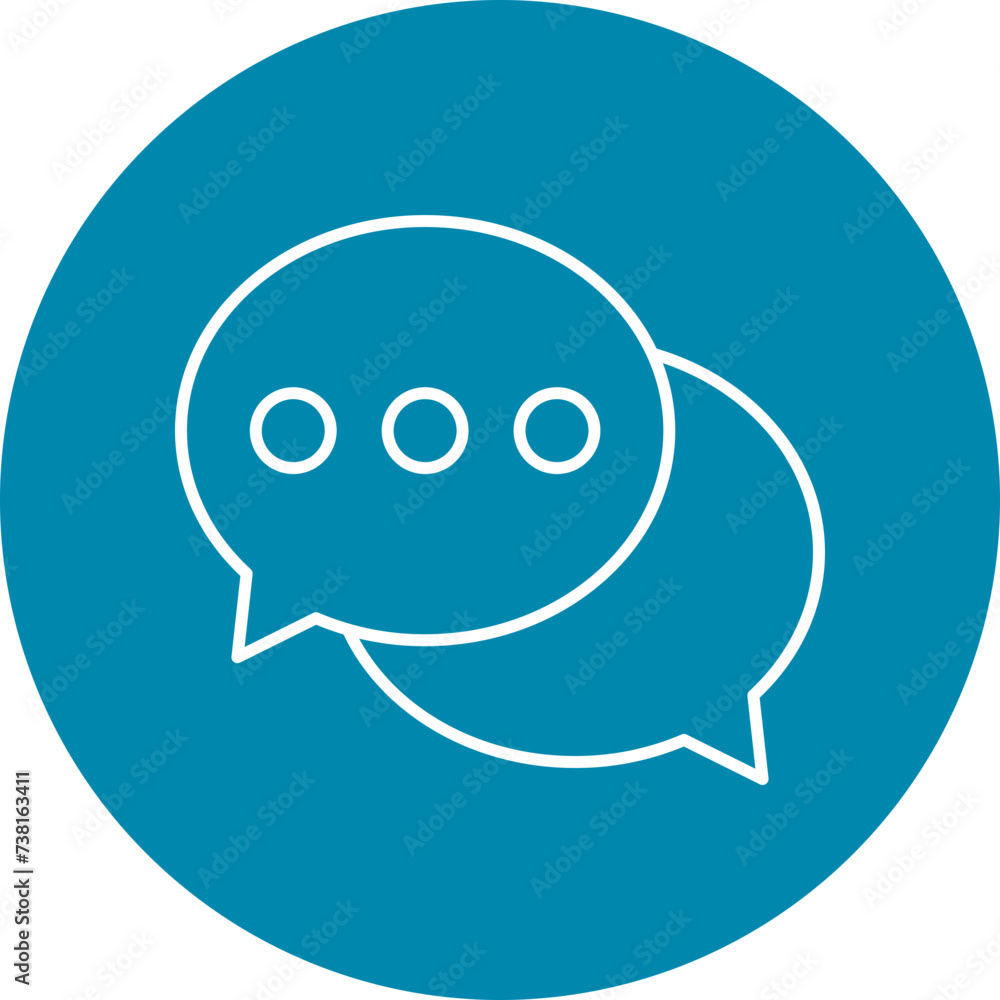 Chat Line Filled Icon