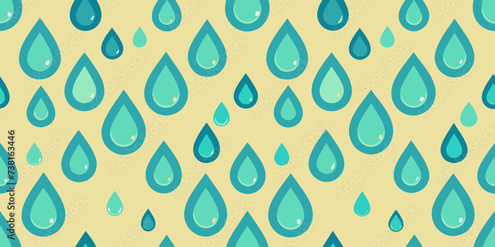 A seamless vector pattern featuring beige hues and water droplets A seamless vector pattern featuring beige hues and water droplets