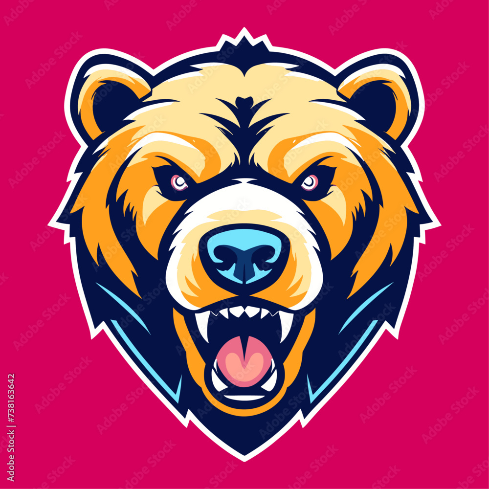 bear head mascot vector design bear head mascot vector design