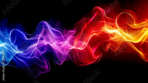 Beautiful abstract flamed wave technology. Wallpaper. Background. Texture. photo