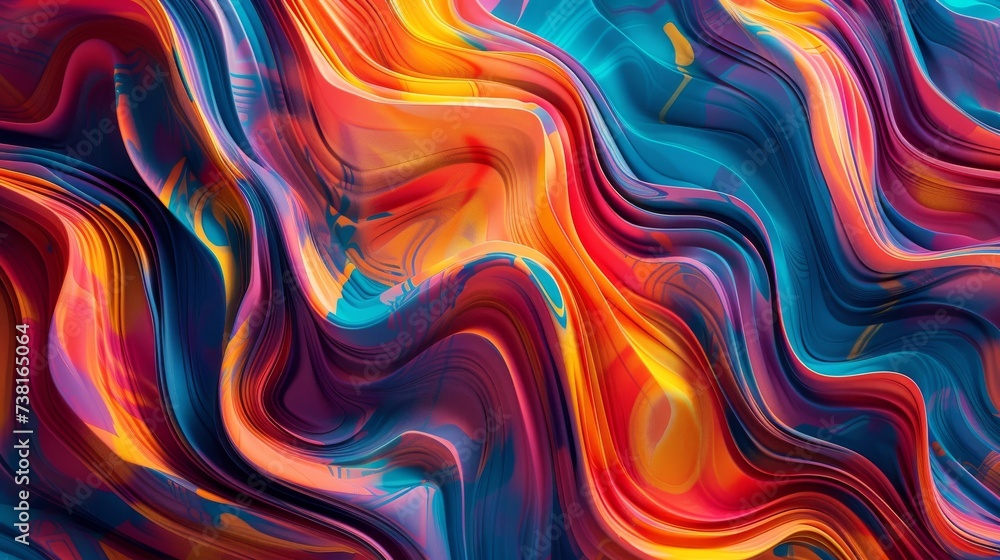 Vibrant lines intertwining in a digital abyss Vibrant lines intertwining in a digital abyss