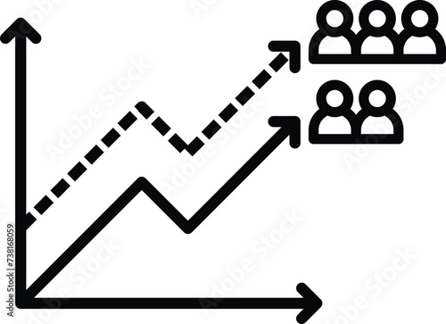 identity workforce gaps icon vector.