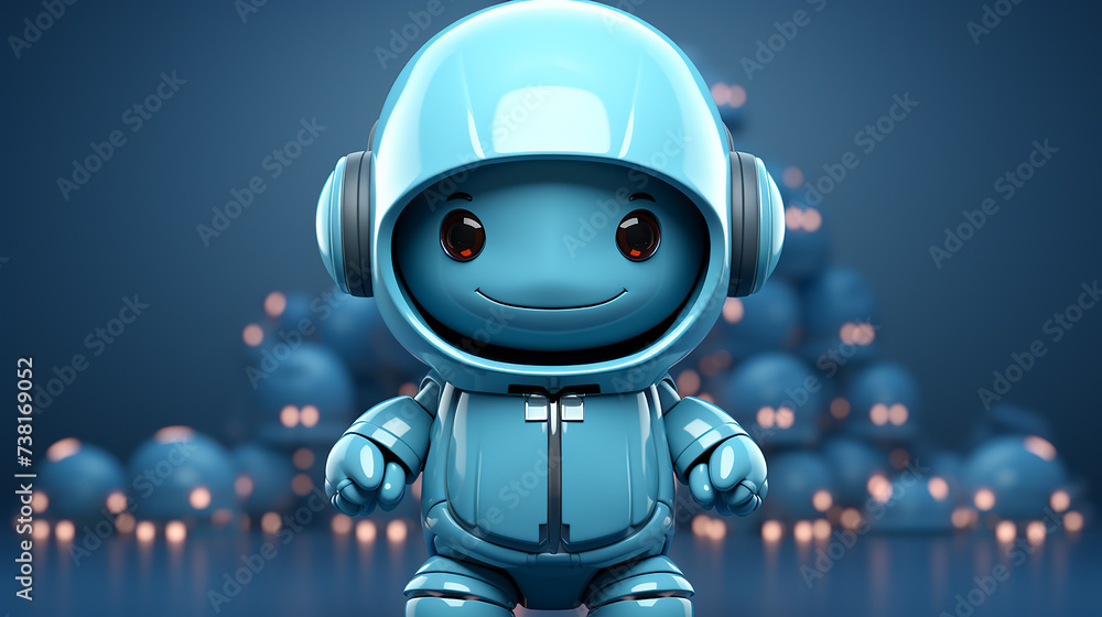 Cute little 3D metal robot Cute little 3D metal robot