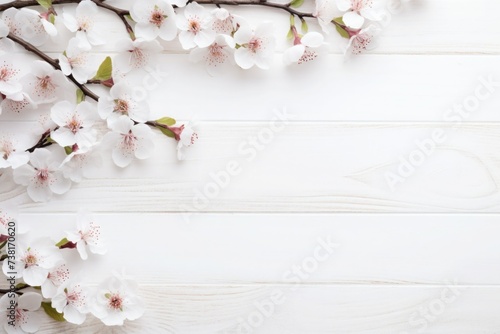 Spring flowers on a white background