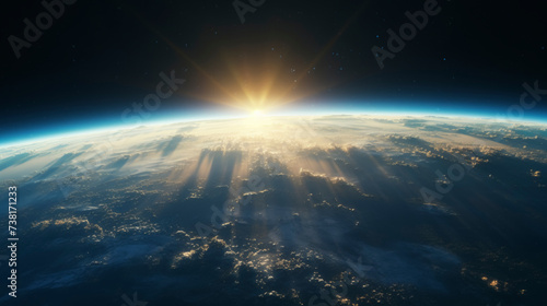 Earth s Atmosphere and Sunrise from Space