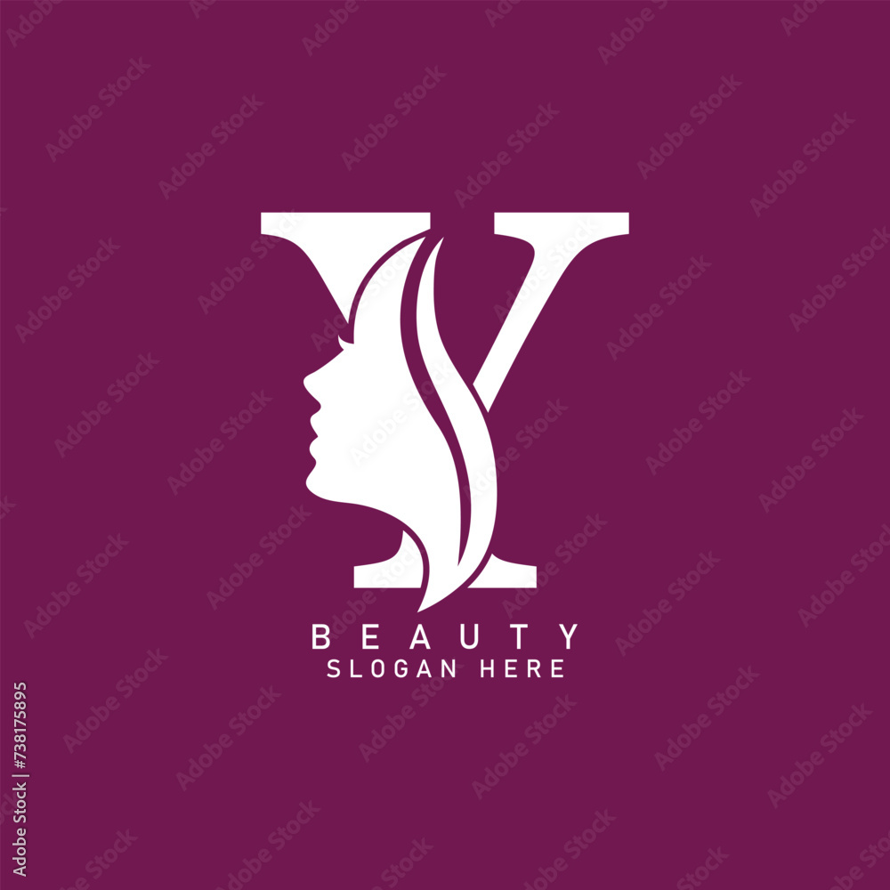 Letter D Beauty Women Face Logo Design Letter D Beauty Women Face Logo Design