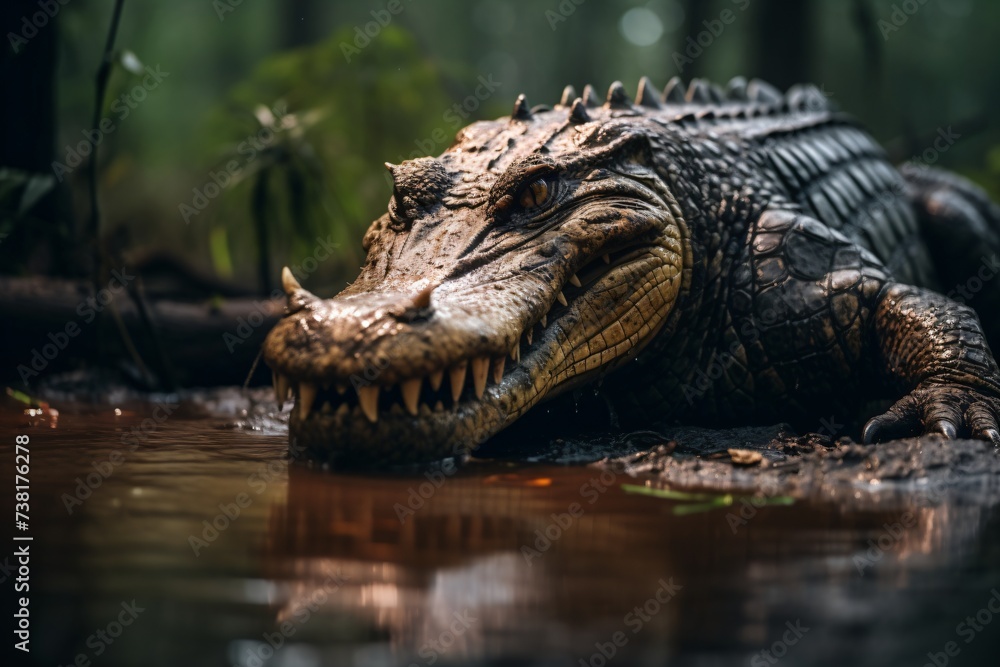 Obraz premium Closeup of a crocodile or alligator
