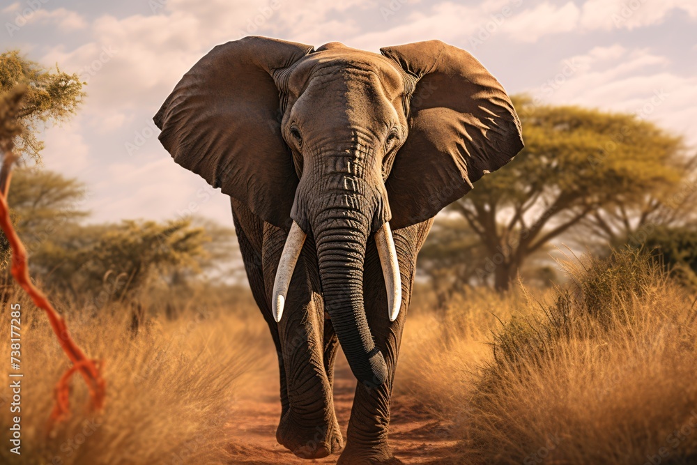 Obraz premium elephant in the field