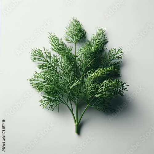 green tree isolated on white