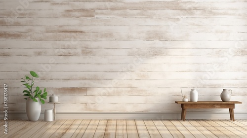 Fototapeta Naklejka Na Ścianę i Meble -  Board wall interior decoration of home at construction site with copy space add text