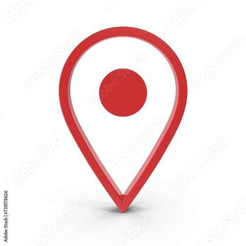 3D Rendering Realistic PNG Location map pin GPS pointer markers GPS location symbol, maps and navigation apps, red geolocation markers, placemark icons, cartography, and traveler interest symbols