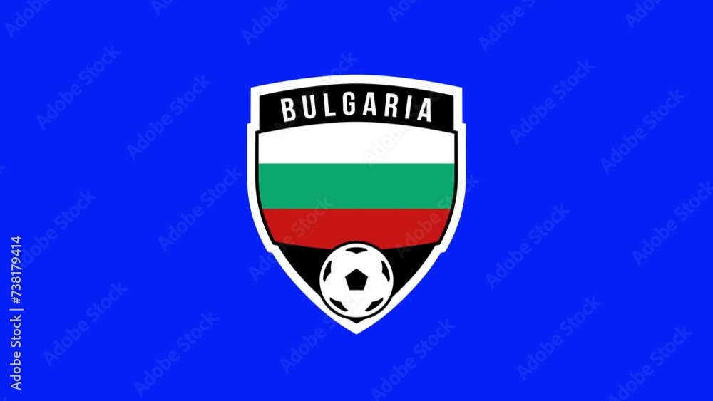 Bulgaria Animated Shield Shaped Football or Soccer Badge Bulgaria Animated Shield Shaped Football or Soccer Badge