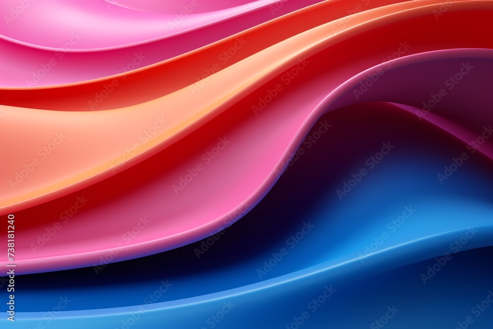 Fototapeta premium Surrealism background with multicolor and white curve line neon effect