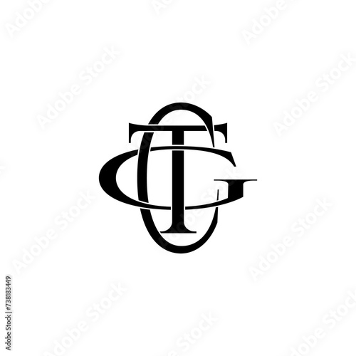 ctg initial letter monogram logo design
