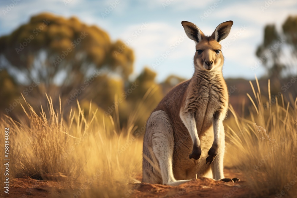 Closeup of a kangaroo in australia national park Closeup of a kangaroo in australia national park