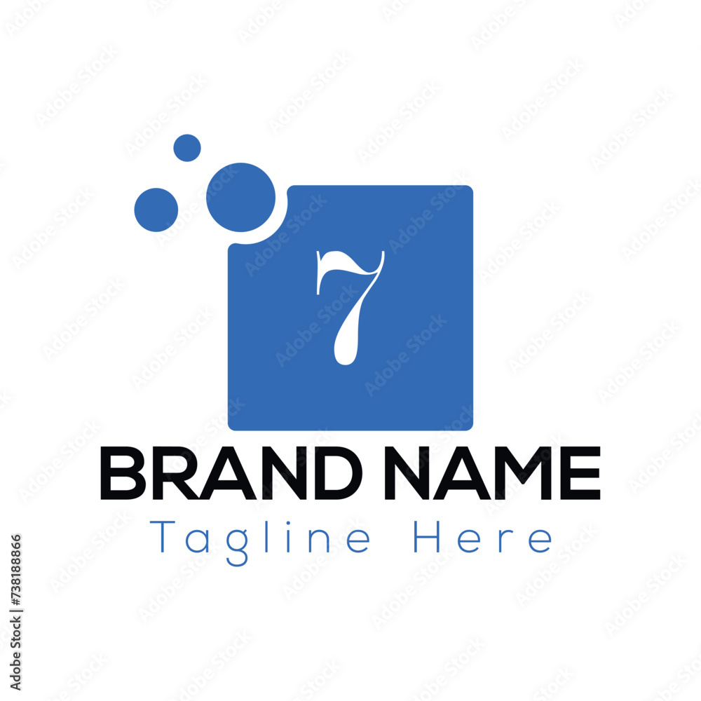 Abstract 7 letter modern initial logo design Abstract 7 letter modern initial logo design