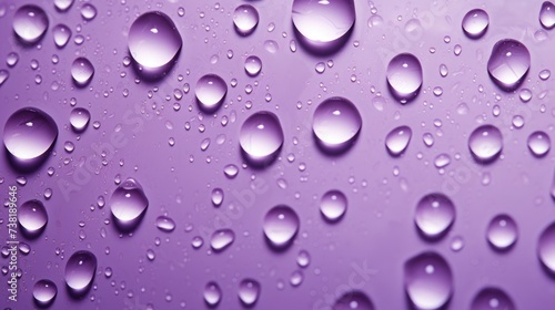 The background of raindrops is in Lilac color