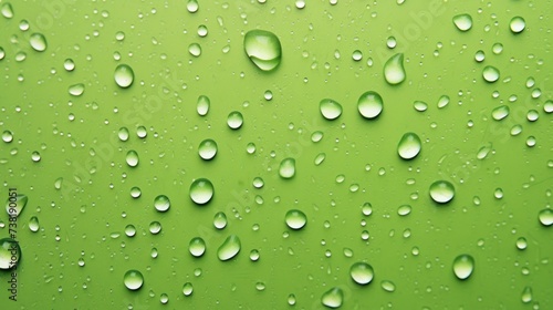 The background of raindrops is in Pista Green color.