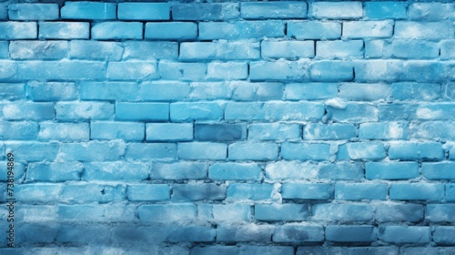 The background of the brick wall is in Arctic Blue color