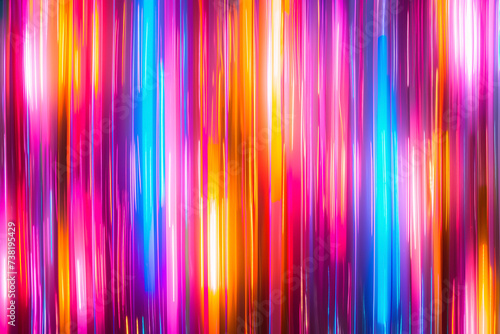 Abstract background neon Collums light in multi color, pink red blue yellow, color light neon glowing