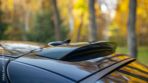 A cars roof spoiler with aerodynamic