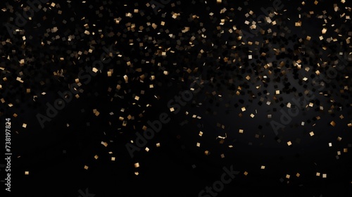 The background of the confetti scattering is in Black color
