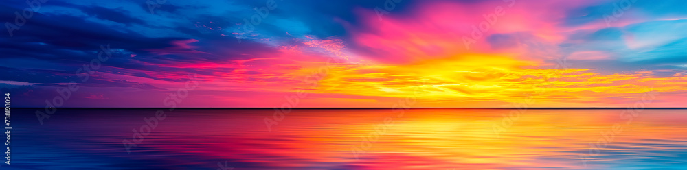 sunset over the sea. water reflections. calming landscape. sunset over the sea. water reflections. calming landscape.