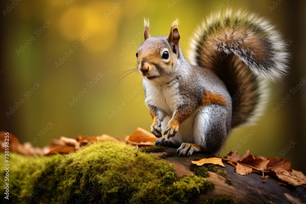 Closeup of a squirrel sitting in a garden Closeup of a squirrel sitting in a garden