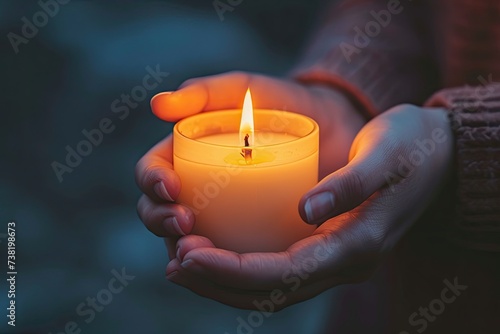 person holding a candle