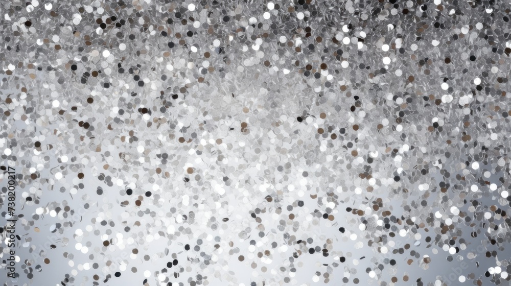 The background of the confetti scattering is in Silver color. The background of the confetti scattering is in Silver color.