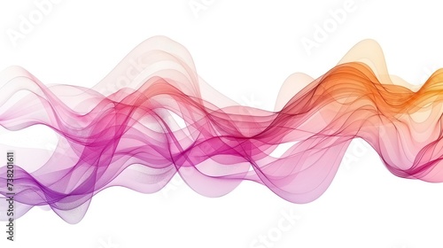 Abstract flowing wavy lines. Colorful dynamic wave