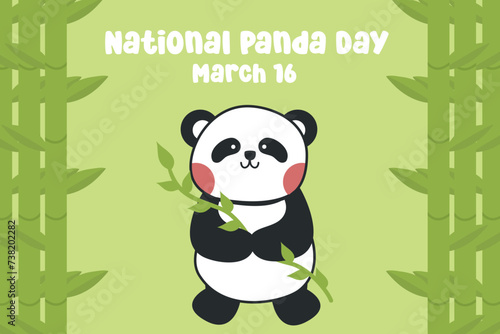 vector graphic of National Panda Day ideal for National Panda Day celebration.