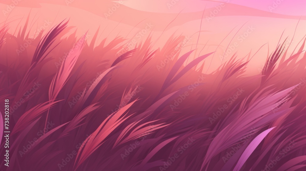 The background of the grass is in Mauve color. - obrazy, fototapety, plakaty 