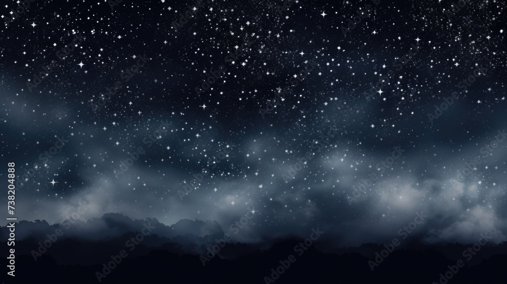  The background of the starry sky is in Gray color.