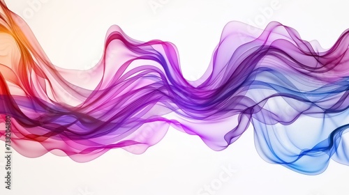 Abstract flowing wavy lines. Colorful dynamic wave