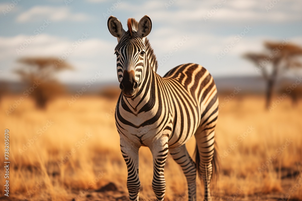 Obraz premium zebra in the savannah