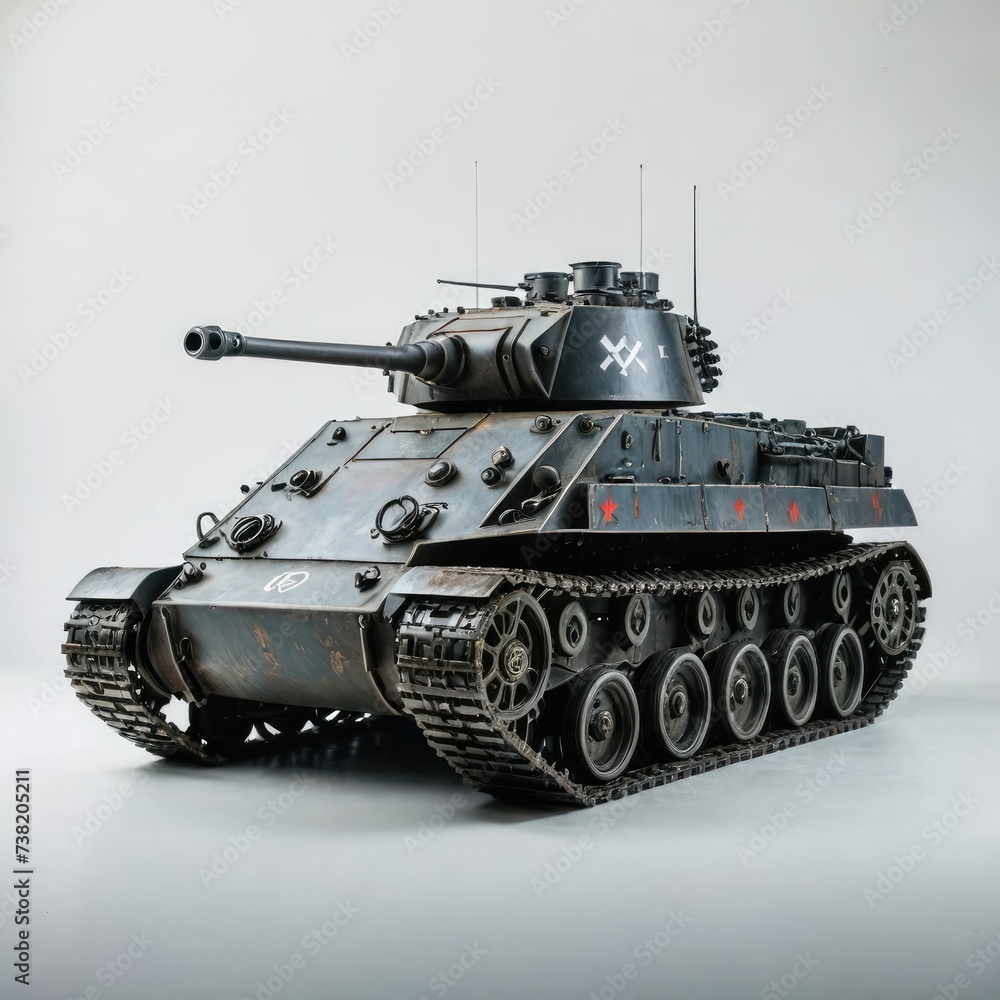 soviet tank t 34  on white