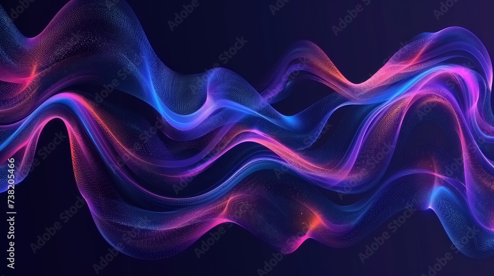 Obraz premium Abstract flowing wavy lines. Colorful dynamic wave