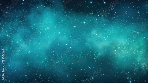 The background of the starry sky is in Turquoise color