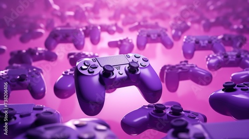The background with game controllers is Mauve color