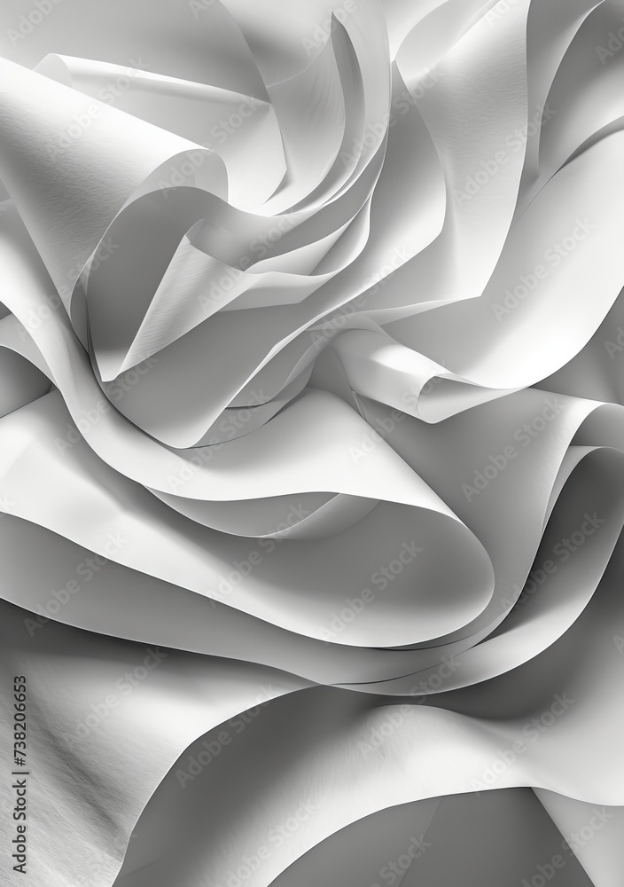 wavy paper sheets in several different shapes wavy paper sheets in several different shapes