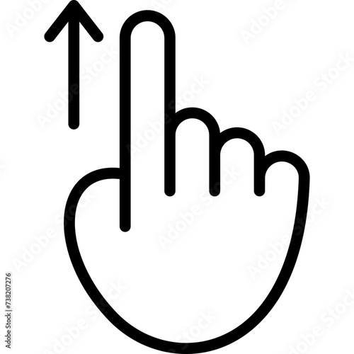 Swipe Up Icon