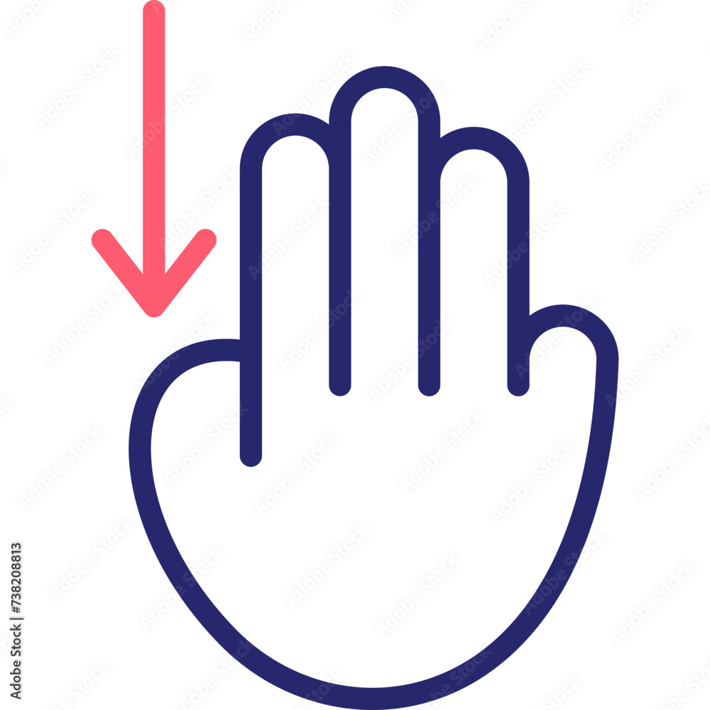 Swipe Down Icon Swipe Down Icon